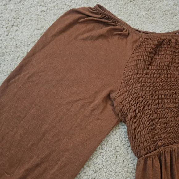 White Birch Women's Size 1x Brown Long Sleeve Dress Tunic - Picture 3 of 14